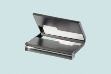 Image de Porte-cartes de visite - donne et prend argent-noir