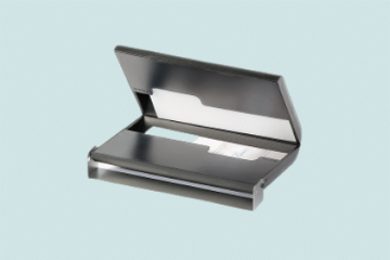 Picture of Business Card Case - give and take silver-black