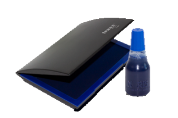 Picture of Stamp ink and Stamp pad set - blue