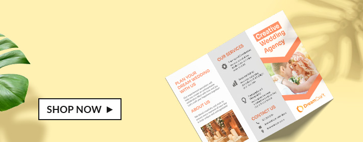 z-fold custom folded leaflets on table