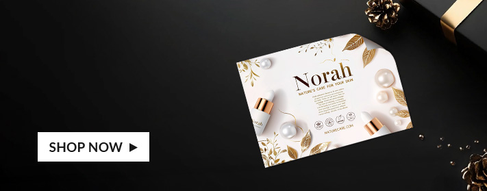 stack of custom flyers on table