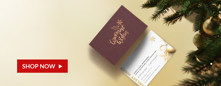 front of business card and back of business cards on table