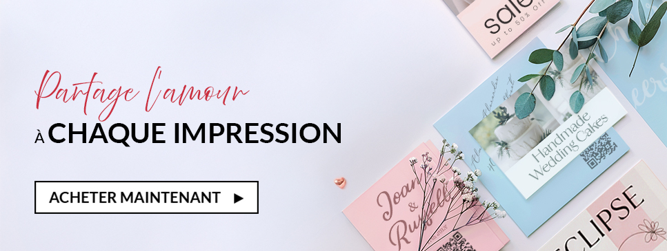 Partage l'amour à chaque impression